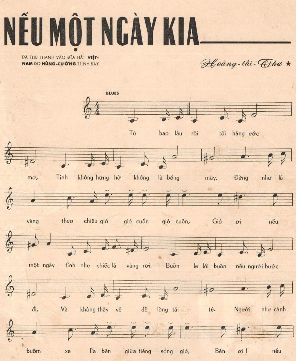 Sheet nhạc Nếu Một Ngày Kia